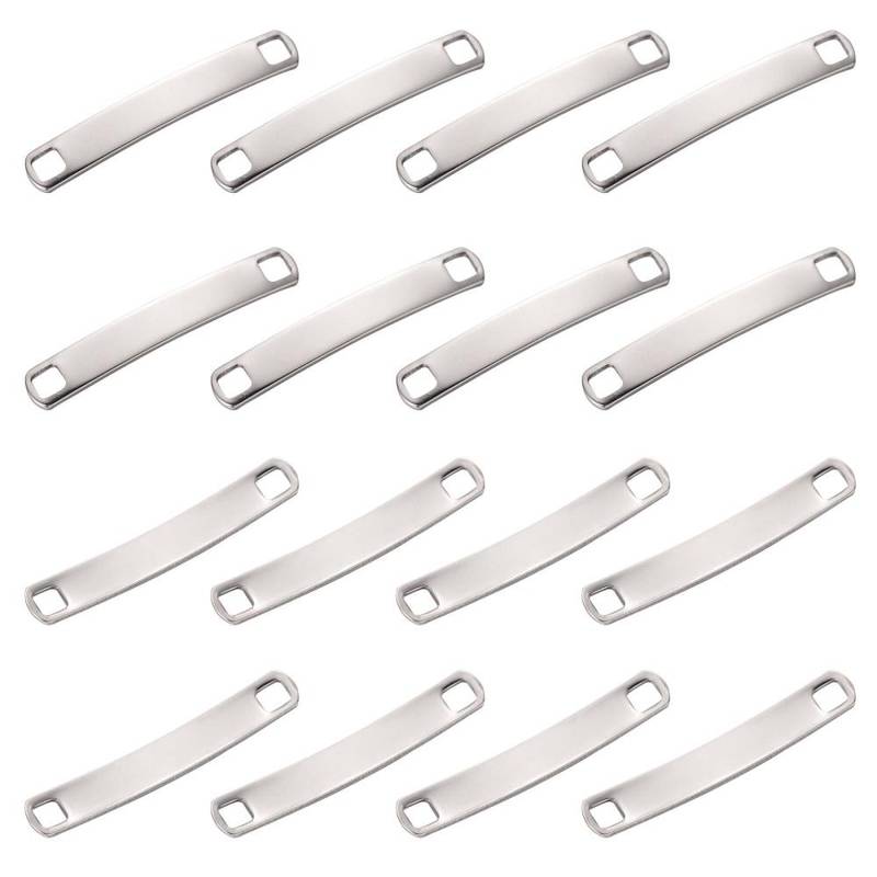 Curved Rectangle Links Charms Metal Stamping Blanks - Temu